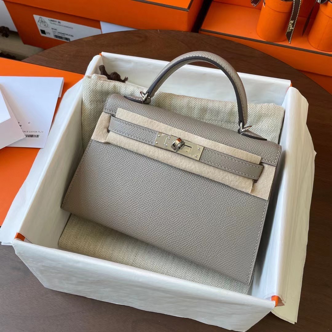 KL Mini 二代 Epsom皮 M8沥青灰 银扣