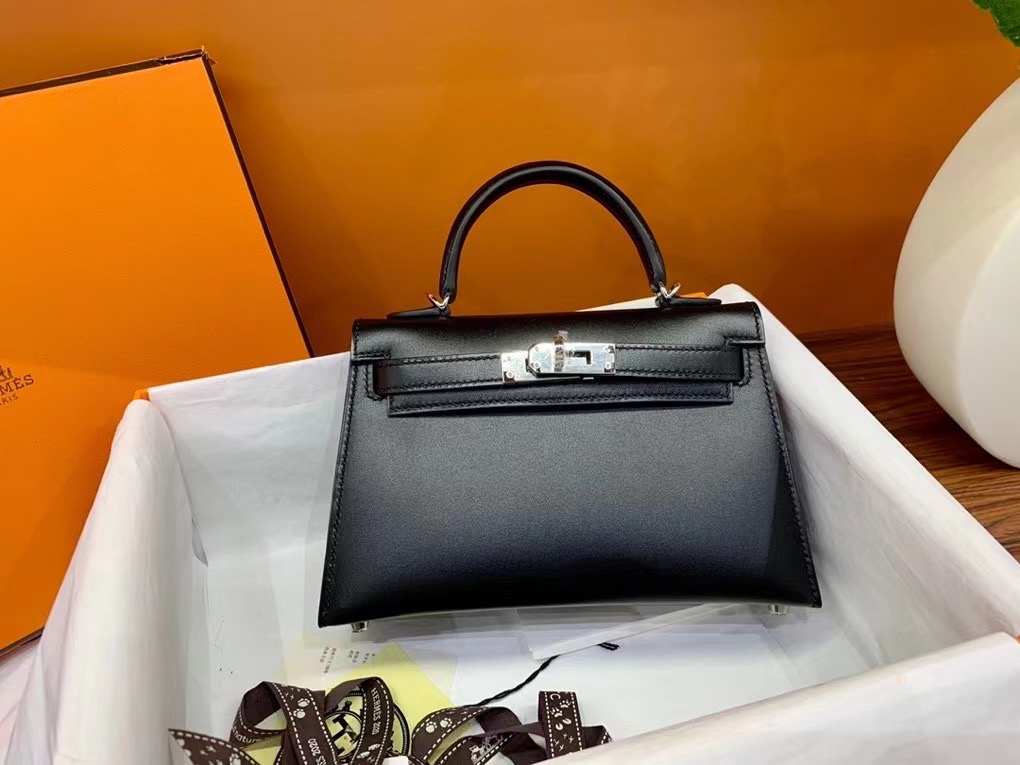 VIP一级品 Mini kl box皮 CK89 Noir 黑色/金扣 手柄缝制 臻品鉴赏