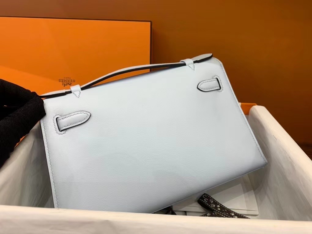 VIP一级品 kl 一代 swift皮 T0 bleu brume 雾霾蓝/银扣 手工缝制 臻品鉴赏