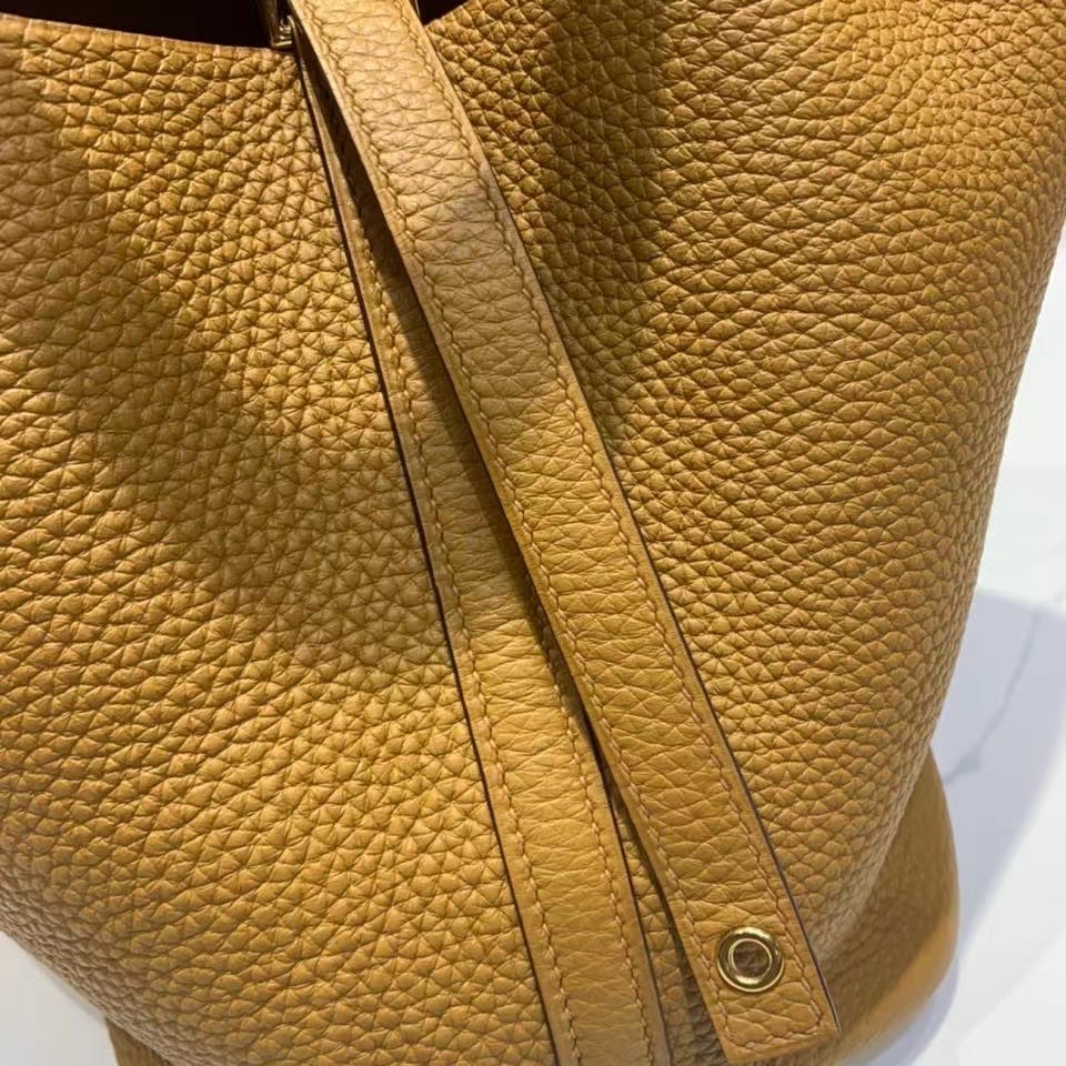 VIP一级品： picotin 18cm  TC 2S Sesame 芝麻色/金扣 代购级品质