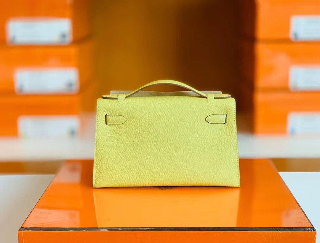 Japan HM KL Pochette 9R Lime 柠檬黄 Epsom