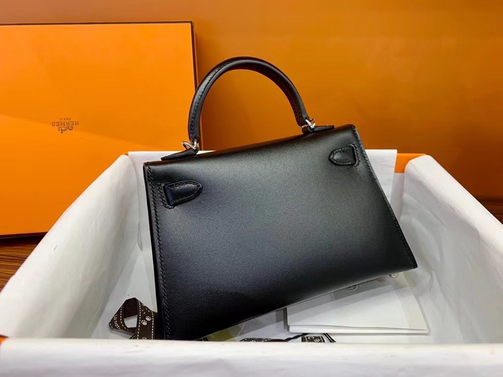 VIP一级品 Mini kl box皮 CK89 Noir 黑色/金扣 手柄缝制 臻品鉴赏