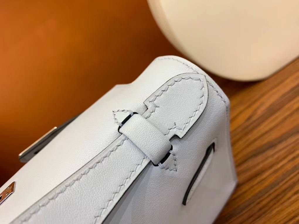 VIP一级品 kl 一代 swift皮 T0 bleu brume 雾霾蓝/银扣 手工缝制 臻品鉴赏