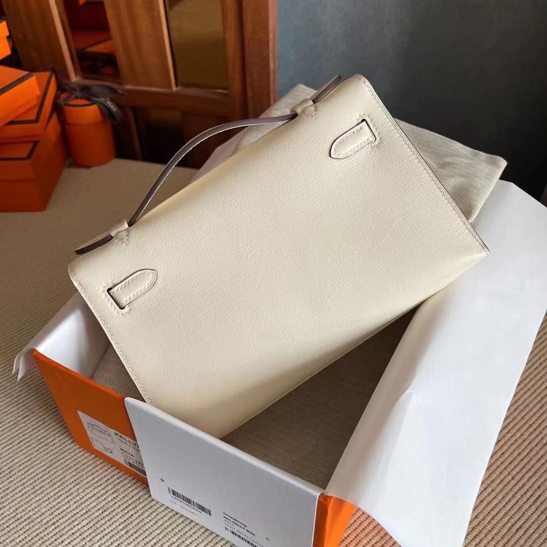 KL pochette swift i2 nata 奶油白  金