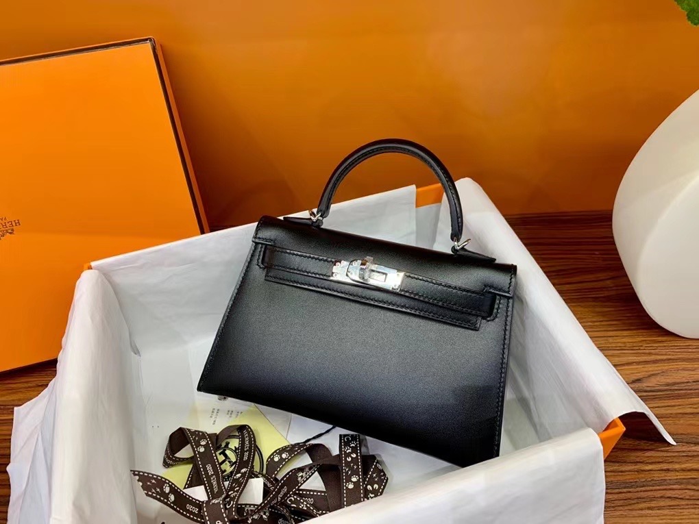VIP一级品 Mini kl box皮 CK89 Noir 黑色/金扣 手柄缝制 臻品鉴赏