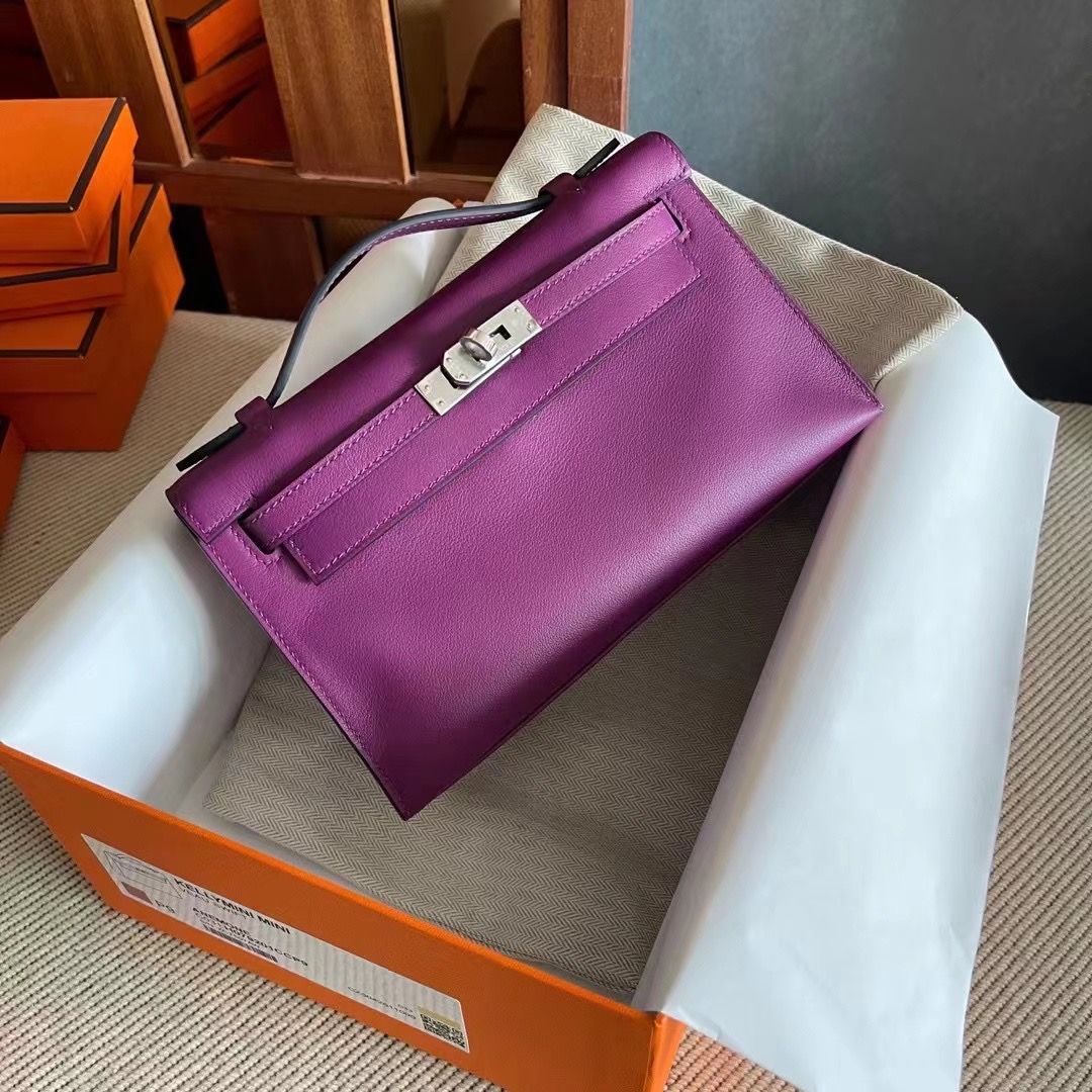 KL pochette swift P9 Anemone 海葵紫 银
