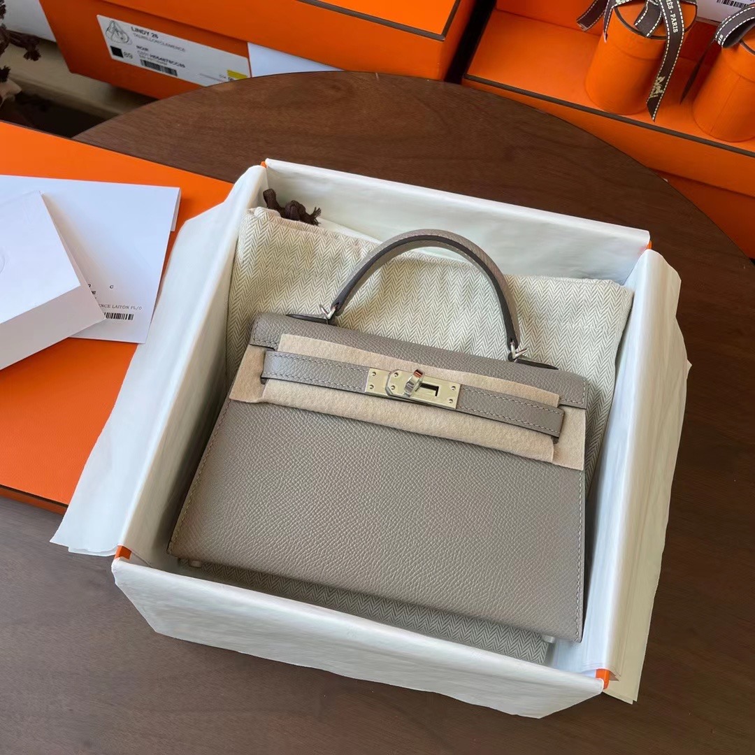 KL Mini 二代 Epsom皮 M8沥青灰 银扣