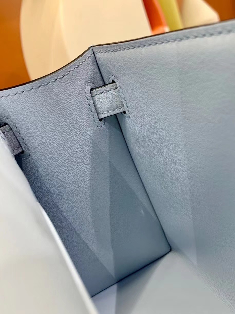 VIP一级品 kl 一代 swift皮 T0 bleu brume 雾霾蓝/银扣 手工缝制 臻品鉴赏