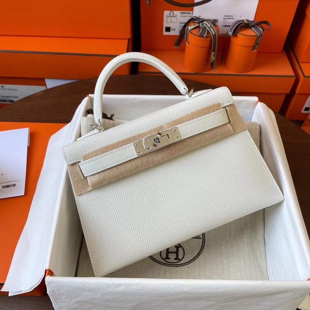 KL Mini 二代 Epsom皮 White 01白雪公主 银扣