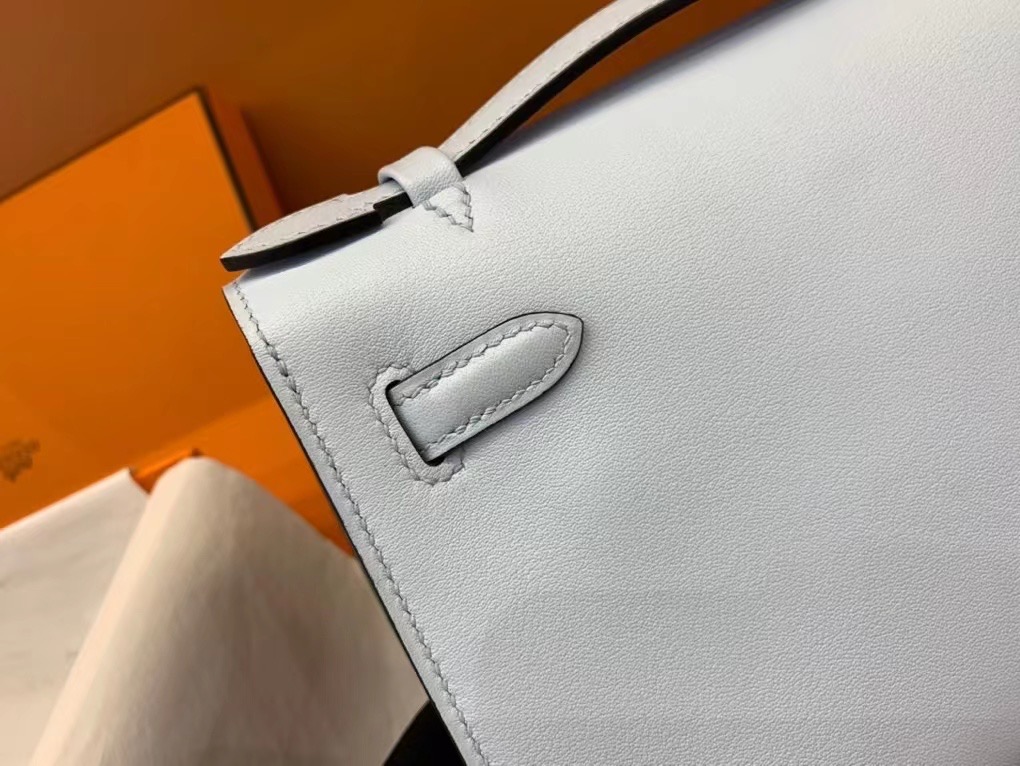 VIP一级品 kl 一代 swift皮 T0 bleu brume 雾霾蓝/银扣 手工缝制 臻品鉴赏