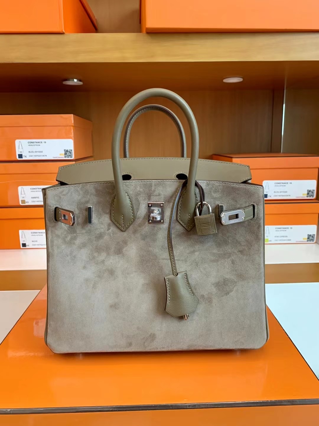 Vietnam Hanoi HM BK 25cm Boblis Suede 麂皮 拼 Swift 18 Etoupe