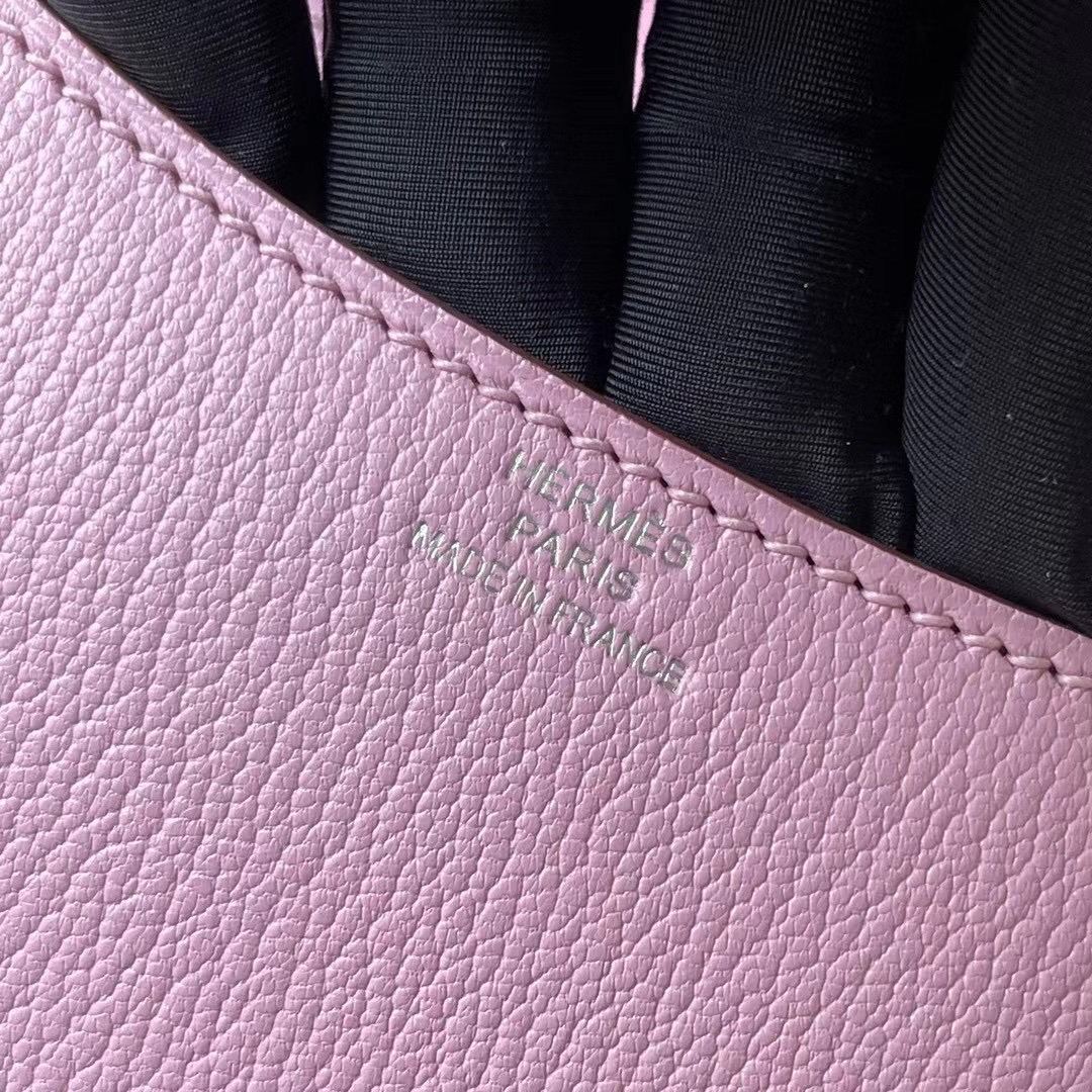 Constance mini 19cm chèvre 山羊皮 X9 Mauve Sylvestre 锦葵紫 银扣