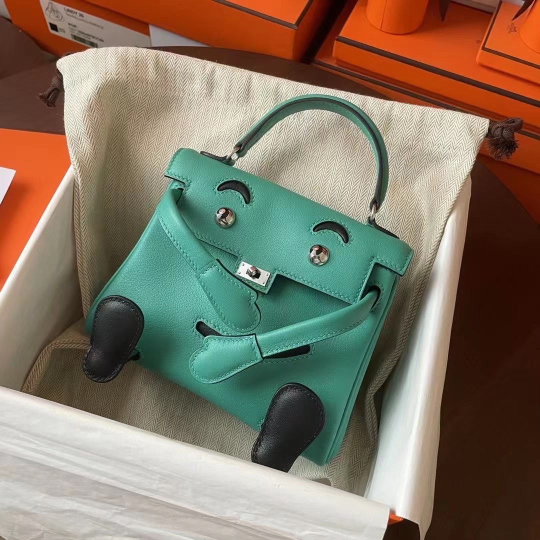 KL doll 千禧娃娃包 Swift 维罗纳绿拼黑色 银扣