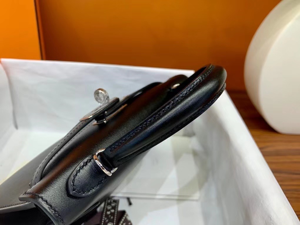 VIP一级品 Mini kl box皮 CK89 Noir 黑色/金扣 手柄缝制 臻品鉴赏