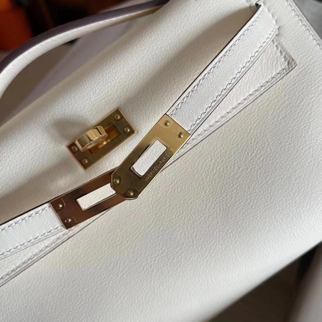 KL pochette swift i2 nata 奶油白  金