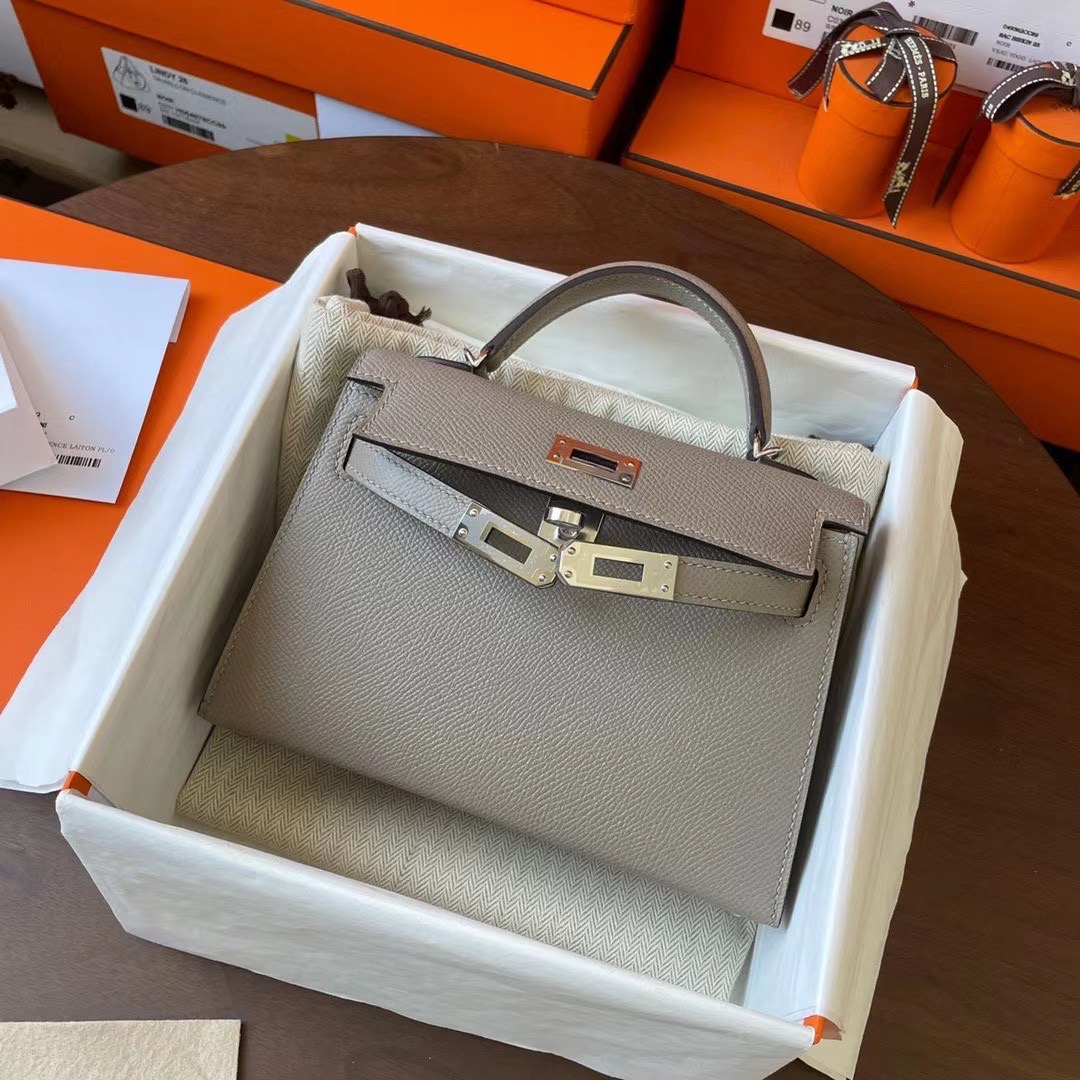 KL Mini 二代 Epsom皮 M8沥青灰 银扣