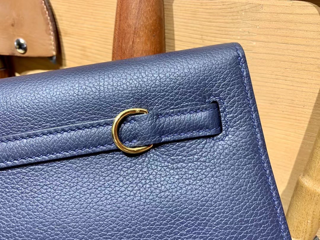 VIP一级品： kl danse 跳舞包 22cm 2Z Bleu nuit 午夜蓝/金扣 eve皮  100%与正品完全零区别，代购级的新款。