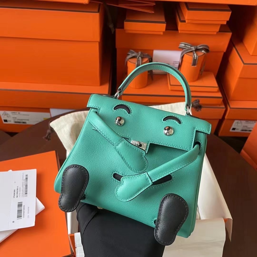 KL doll 千禧娃娃包 Swift 维罗纳绿拼黑色 银扣