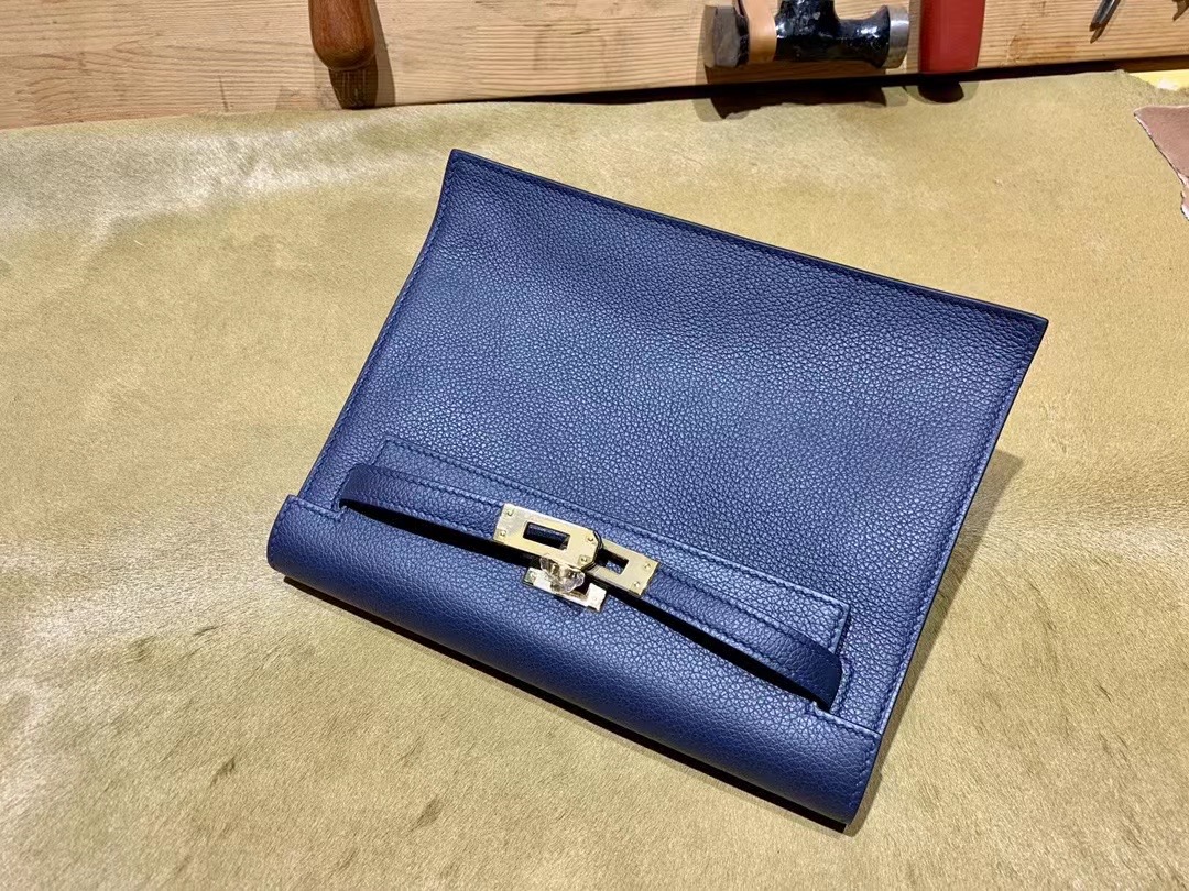 VIP一级品： kl danse 跳舞包 22cm 2Z Bleu nuit 午夜蓝/金扣 eve皮  100%与正品完全零区别，代购级的新款。