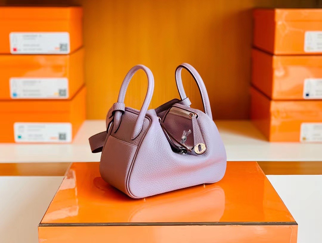 Hong Kong HM Handbag LD mini 4W Glycine 紫藤粉