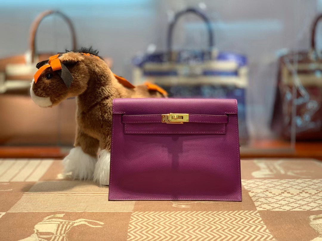 VIP一级品： kl danse 跳舞包 22cm  P9 Anemone 海葵紫色 eve皮 银扣  100%与正品完全零区别，代购级的新款。