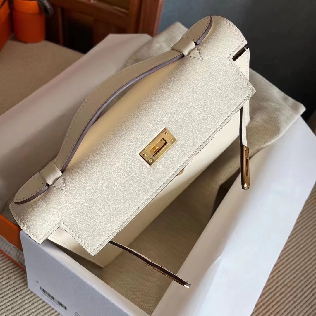 KL pochette swift i2 nata 奶油白  金