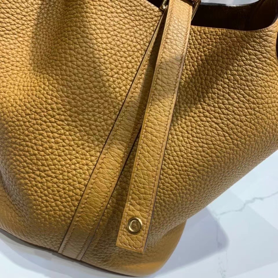 VIP一级品： picotin 18cm  TC 2S Sesame 芝麻色/金扣 代购级品质