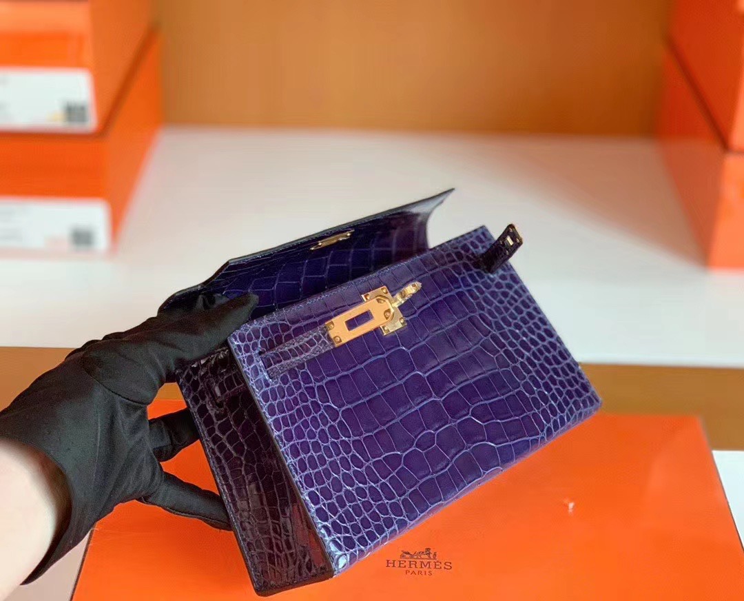 绝美葡萄紫 mini kl potteche sellier金扣短吻 方块🐊 最后一天活动啦～