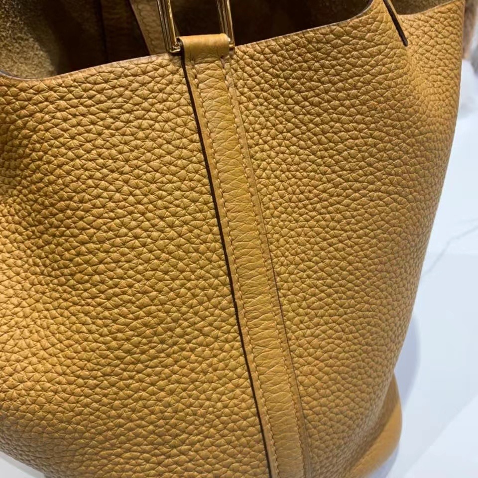 VIP一级品： picotin 18cm  TC 2S Sesame 芝麻色/金扣 代购级品质