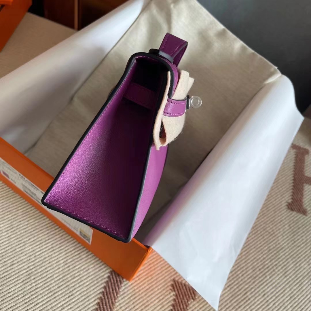 KL pochette swift P9 Anemone 海葵紫 银