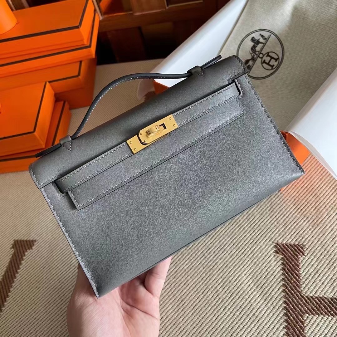 KL pochette swift 0L Gris Meyer 积雨云灰  金