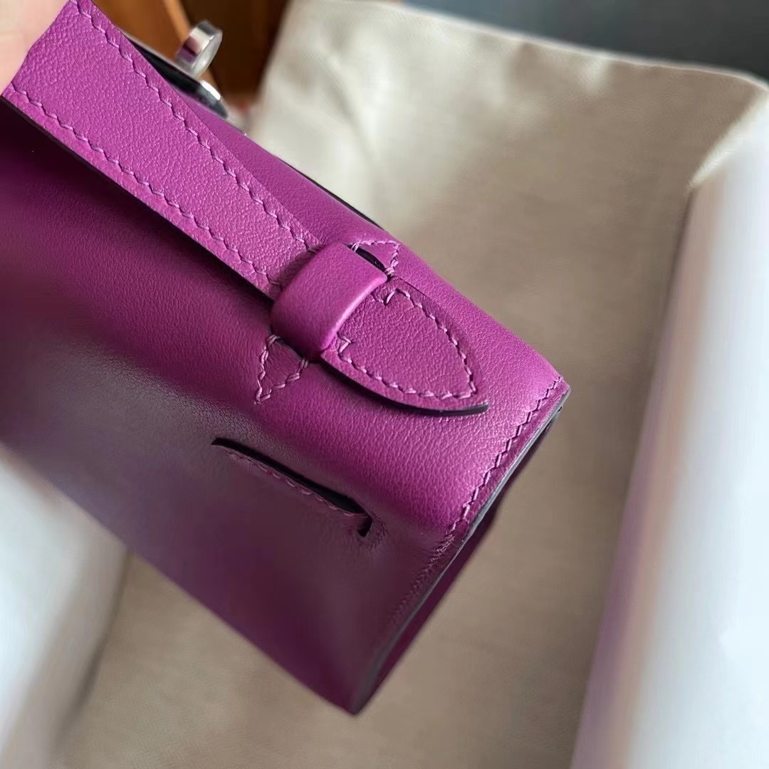 KL pochette swift P9 Anemone 海葵紫 银