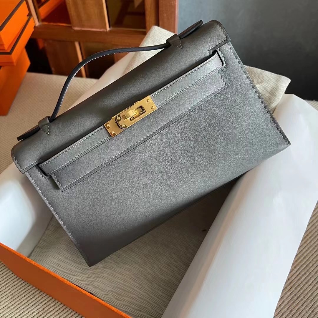 KL pochette swift 0L Gris Meyer 积雨云灰  金