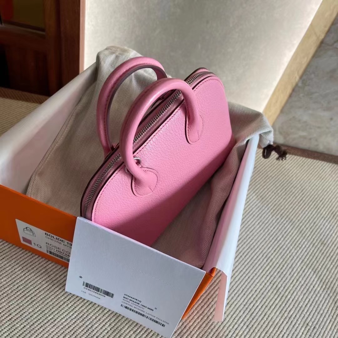 bolide mini 山羊皮 3Q粉 rose sakura银扣