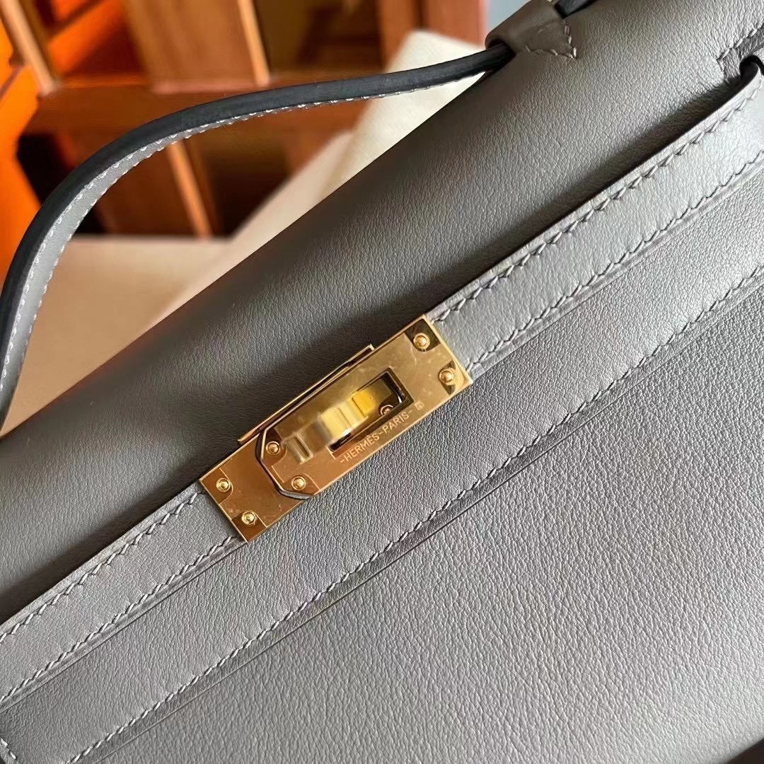 KL pochette swift 0L Gris Meyer 积雨云灰  金