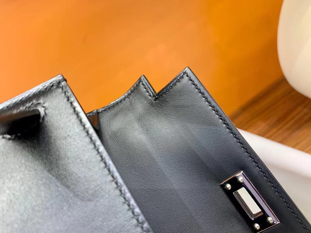VIP一级品 Mini kl box皮 CK89 Noir 黑色/金扣 手柄缝制 臻品鉴赏