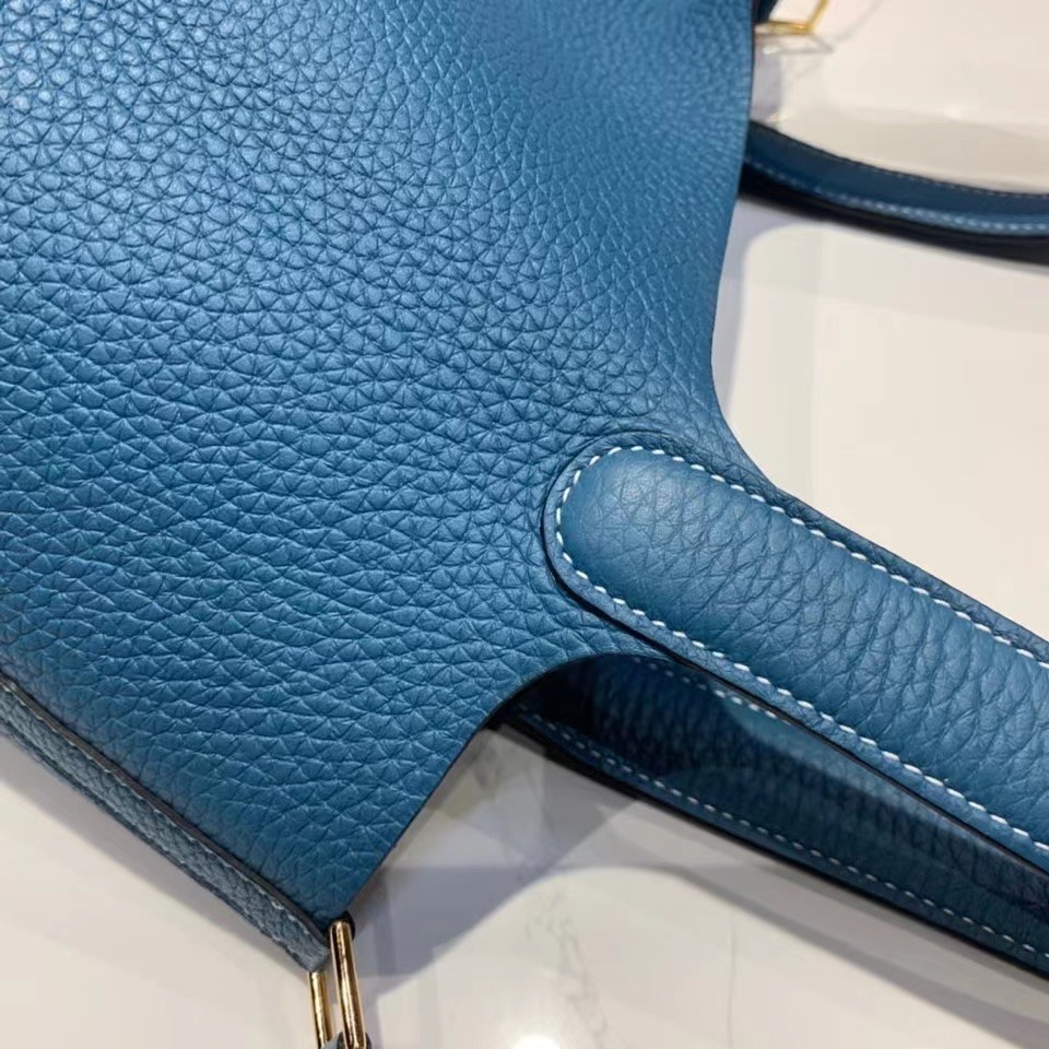 VIP一级品： picotin 18cm  TC 75 Blue Jean 牛仔蓝/银扣 代购级品质