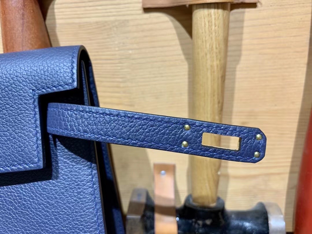 VIP一级品： kl danse 跳舞包 22cm 2Z Bleu nuit 午夜蓝/金扣 eve皮  100%与正品完全零区别，代购级的新款。