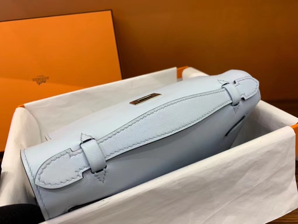VIP一级品 kl 一代 swift皮 T0 bleu brume 雾霾蓝/银扣 手工缝制 臻品鉴赏