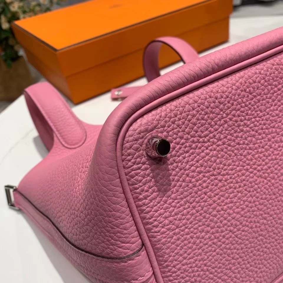 VIP一级品： picotin 18cm  TC 3Q Rose Sakura  新樱花粉/银扣 代购级品质