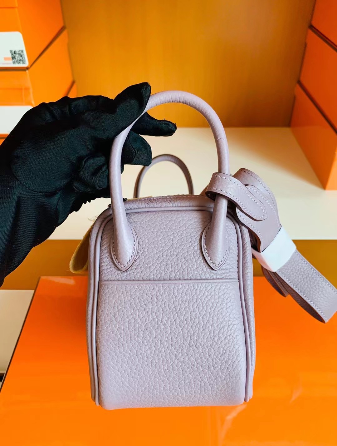 Hong Kong HM Handbag LD mini 4W Glycine 紫藤粉