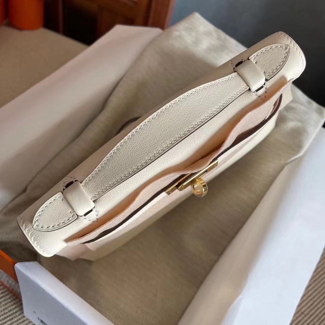 KL pochette swift i2 nata 奶油白  金