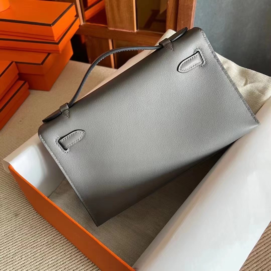 KL pochette swift 0L Gris Meyer 积雨云灰  金