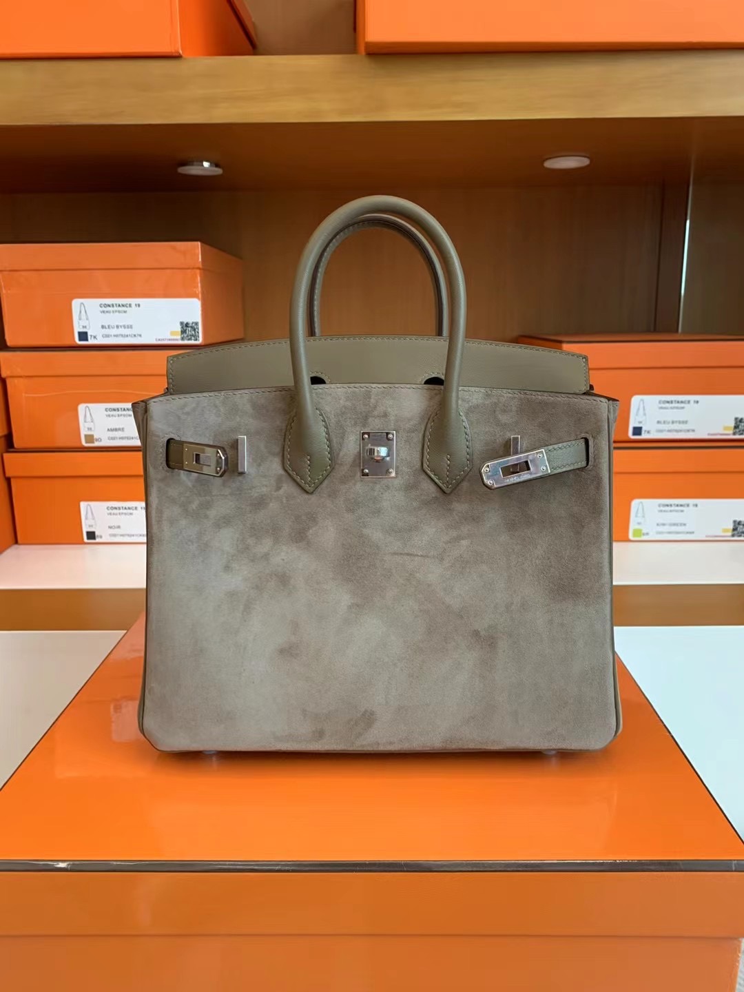 Vietnam Hanoi HM BK 25cm Boblis Suede 麂皮 拼 Swift 18 Etoupe