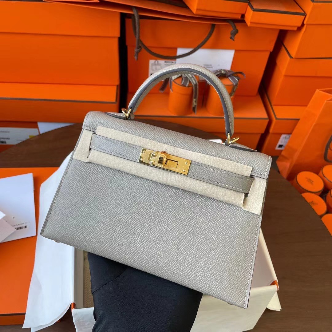 KL Mini 二代 Epsom皮 M8 Gris Asphalte 沥青灰 金扣
