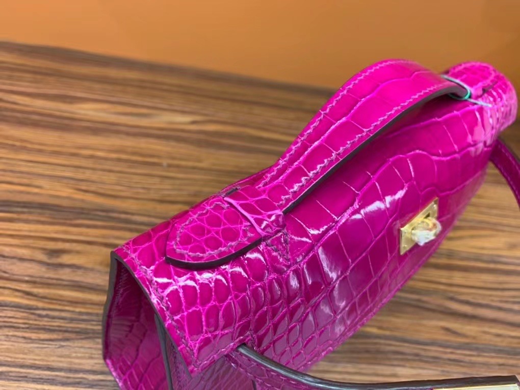 VIP一级品 kl一代 美洲鳄  J5 rose sheherazade 天方夜谭紫/金扣 手工缝制