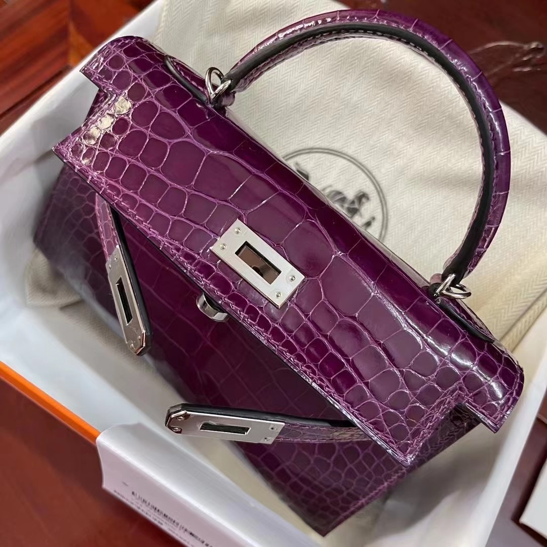Saudi Arabia HM MiniKL N5 Cassis 加仑紫 Shiny alligator crocodile