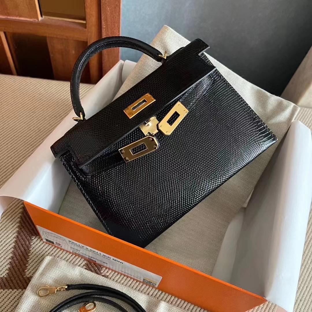 HM kl mini 1 lizard leather color 89 noir