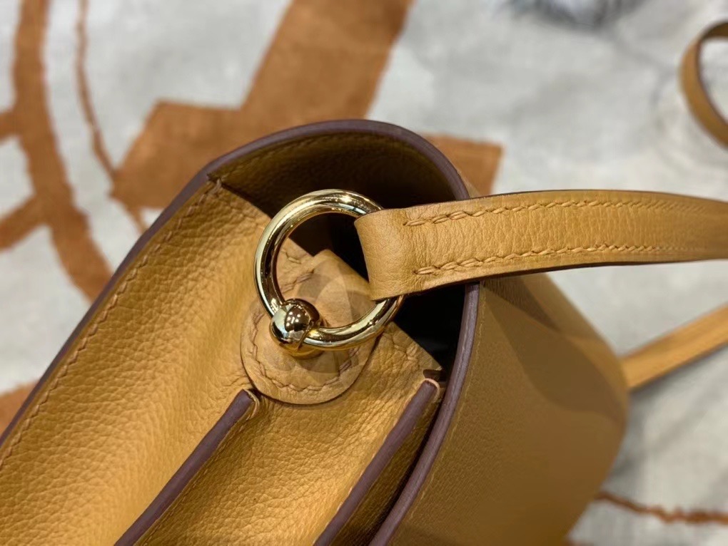 VIP一级品 RL 猪鼻包 18cm 4B biscuit 饼干色/金扣 Evercolor皮 手工缝制 臻品鉴赏 现货拍摄🎬