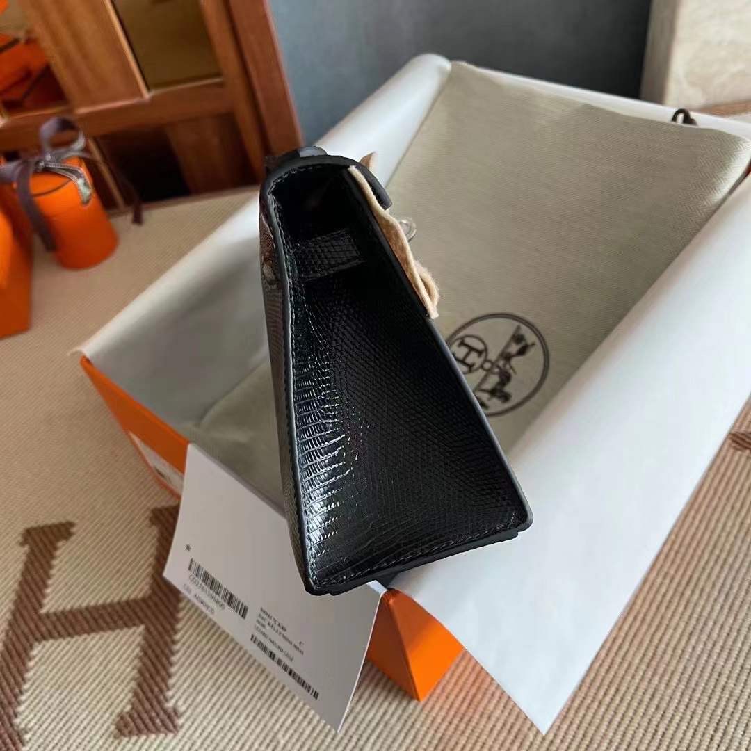 Kuwait HM KL Pochette Lizard 89 Noir Phw